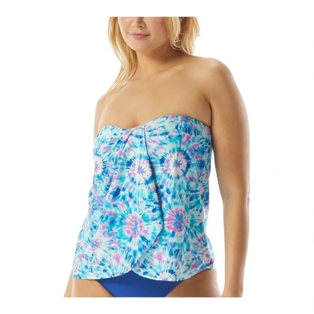 Coco Reef Contours Clarity Draped Tankini Swim Top NWT - Picture 3 of 11